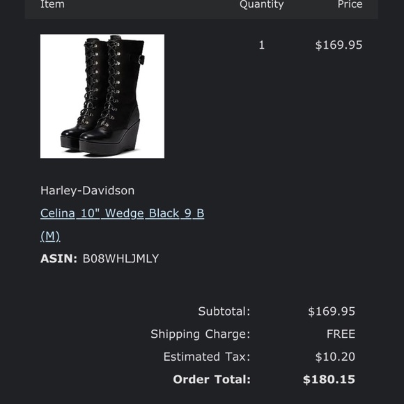 NWOT Harley Davidson W9 Platform Leather Boots - Picture 11 of 11